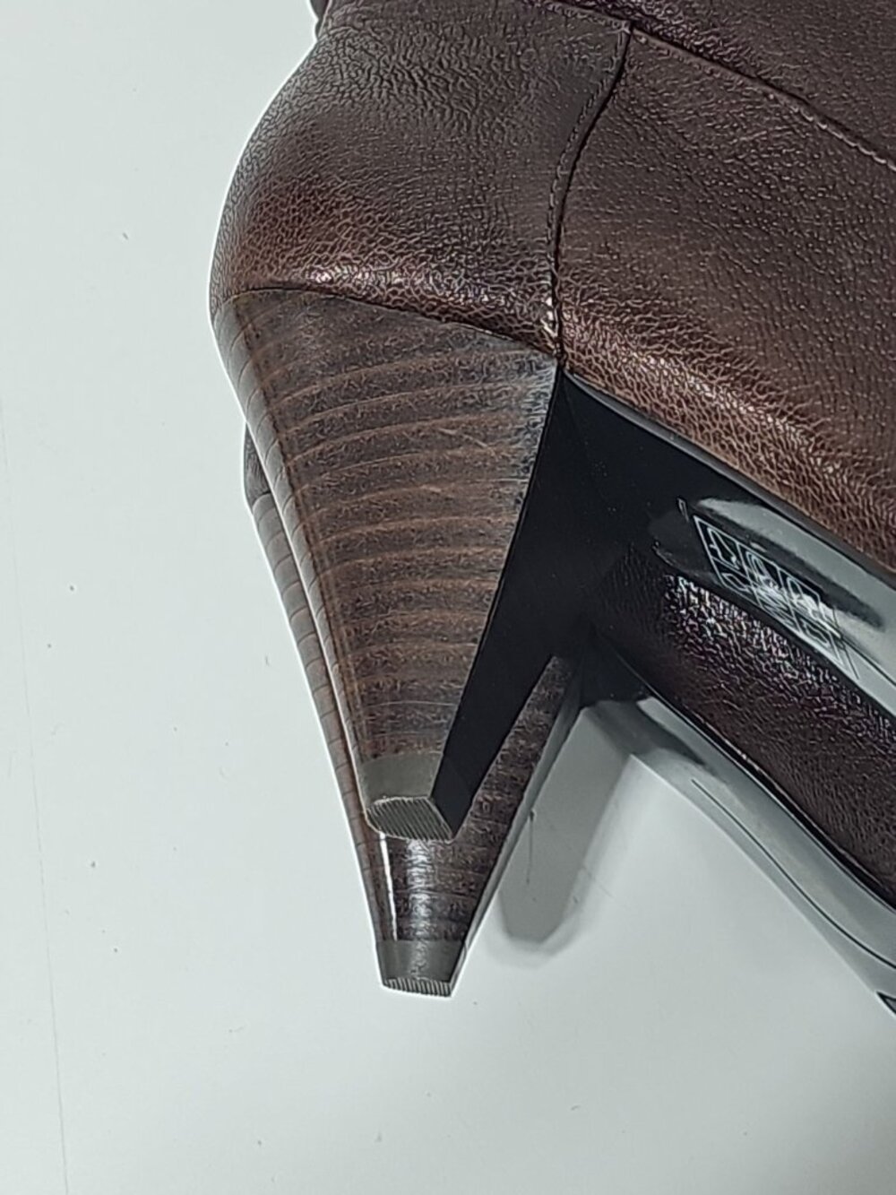 Nine West Scapegoat Dark Brown Women's Leather Heeled Boots Boots 5.5 M - Picture 10 of 16